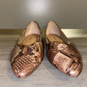 Time and Tru Snakeskin Flats